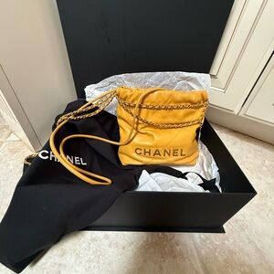 CHANEL 22 Mini Mustard Yellow Handbag